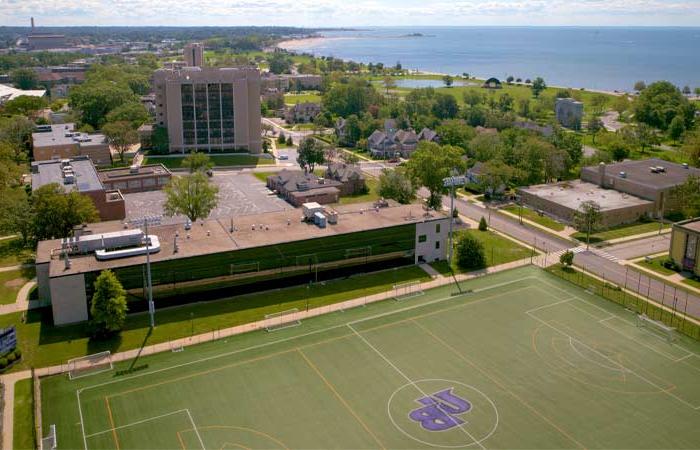 aerial view of the UB campus